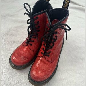 Dr. Martens Red Sparkle Boots